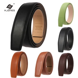 Vaqueros de lujo para hombre con hebilla automática con correa de cinturón multicolor de cuero trinquete correa - Imagen 1 de 13