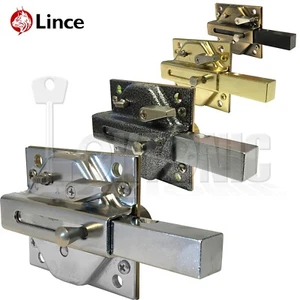 Lince Rim Lock Heavy Duty Gate Shed Sliding Bolt Suit 80mm Thick Doors - Picture 1 of 6