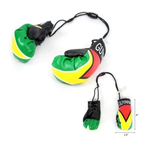 Guyana Car Rearview Mirror  Boxing gloves Set Guyana Boxing Glove - Picture 1 of 1