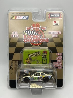 Racing Champions NASCAR Gold Chrome Car #9 Jerry Nadeau Cartoon Network 1/9999 Foto 1 de 4