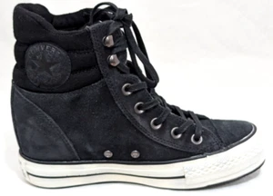Tenis CONVERSE Chuck Taylor Platform Plus gamuza negra CUÑA OCULTA EE. UU. 7/37,5* - Imagen 1 de 12