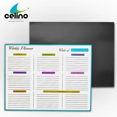 A3 Whiteboard Magnetic Weekly Planner Fridge Dry Wipe Family To Do List Reminder - Image 1 of 4