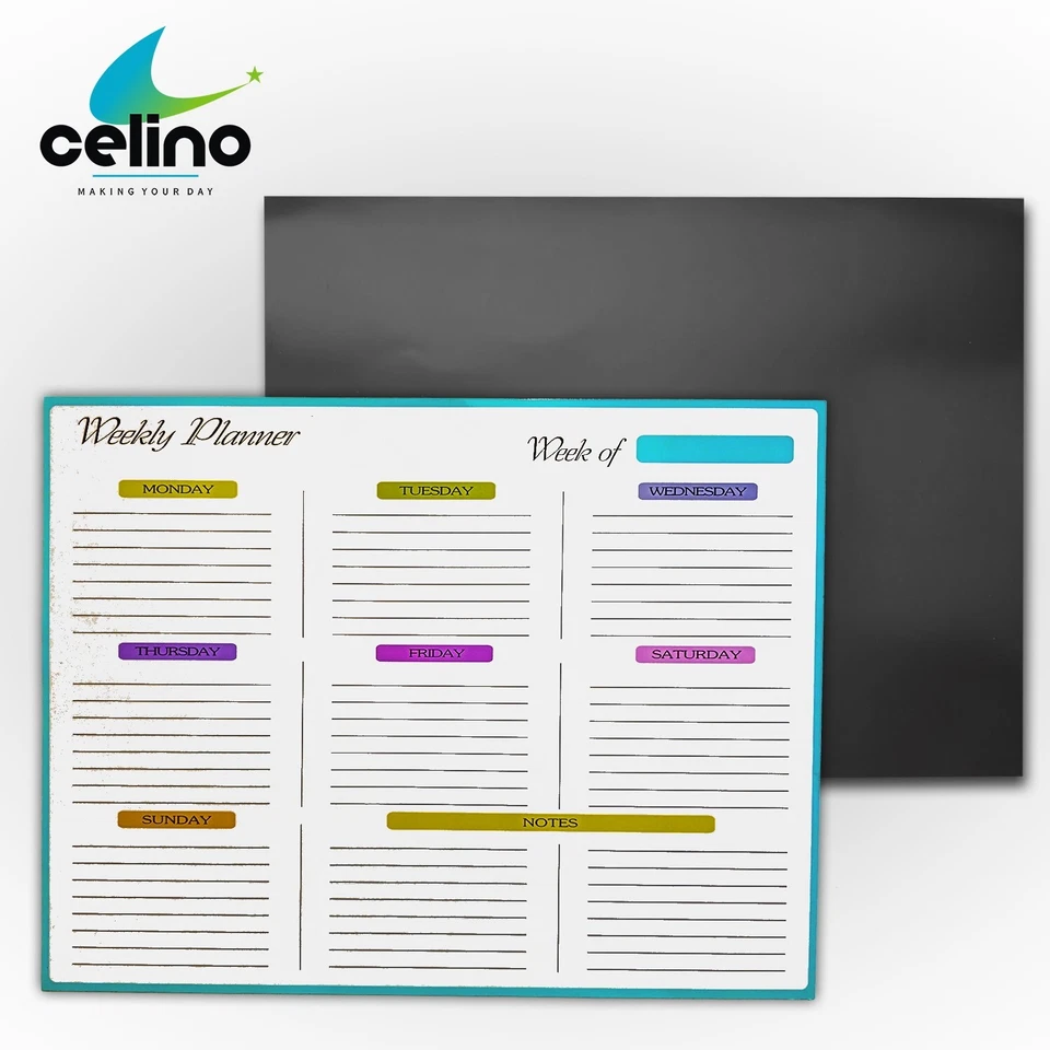 A3 Whiteboard Magnetic Weekly Planner Fridge Dry Wipe Family To Do List Reminder - Image 1 of 4