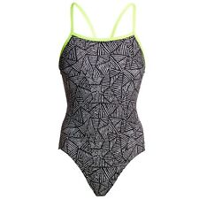Funkita Badeanzug Schwimmanzug Damen Black Widow V-förmiges Trägersystem UV 50+