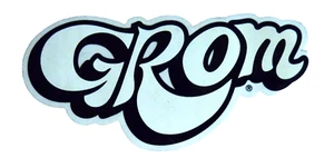 gROM HONDA MOTORCYCLE SURFING SKATEBOARDING WHITE LETTERING VTG STICKER neocurio - Picture 1 of 4