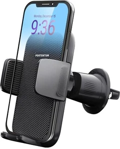 PORTENTUM Universal Air Vent Car Phone Holder with 360° Rotation & Clip - Zdjęcie 1 z 5