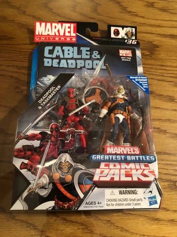 Hasbro 2010 Greatest Battles Comic Packs Deadpool Taskmaster  3.75 Sealed Cover