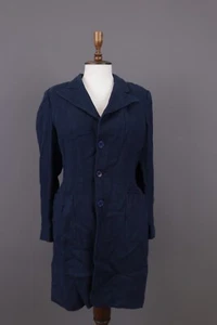 RALPH LAUREN PURPLE LABEL Blue Single Breast Linen Lightweight Coat Size 8 - Picture 1 of 19
