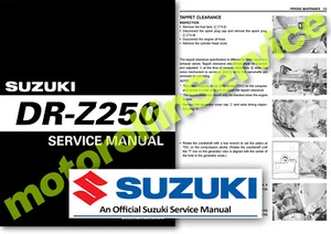 Suzuki DR-Z250 Service Manual 2001 2002 2003 2004 Workshop Manual DRZ250 - SHOP - Picture 1 of 2