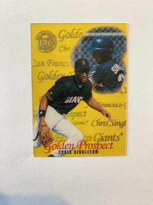 1996 Ultra Chris Singleton Golden Prospect Gold Medallion - Image 1 of 2