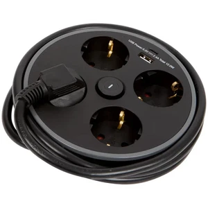 4-Wege Mehrfachsteckdose 3.680 Watt mit USB verschiedene Farben - Bild 1 von 6