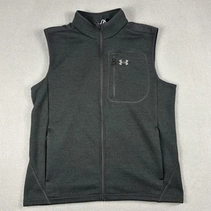 Under Armour Vest Mens XL Gray Full Zip Sweater Fleece Chest Pocket 1380272 - Picture 1 of 8