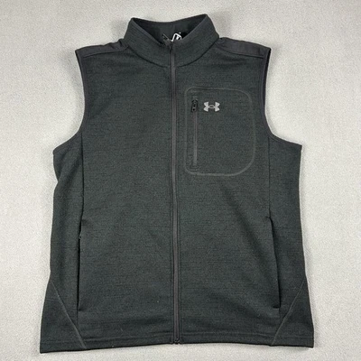 Under Armour Vest Mens XL Gray Full Zip Sweater Fleece Chest Pocket 1380272 - Image 1 of 4