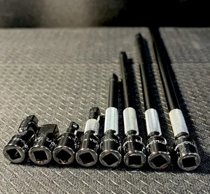 NEW! Snap-On Tools 1/4” Drive 8pc Extensions TMXK 1” 2-4-6-8-11” & TA3 & TMU8B - Picture 1 of 15