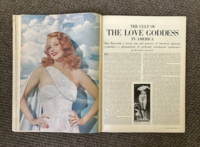 Vintage 1947 LIFE magazine Hollywood’s sexy Rita Hayworth LOVE GODDESS - Image 1 of 4