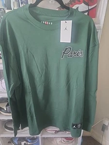 Air Jordan Paris Saint-Germain PSG Green Longsleeve Size XL DB6512 333 - Picture 1 of 4