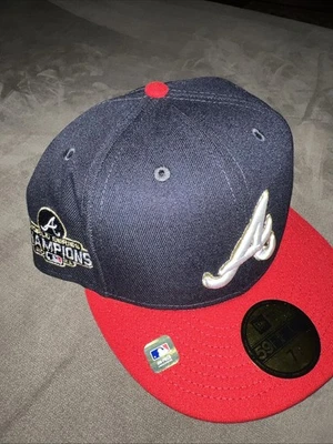 Atlanta Braves 2021 WS Champions 7 3/4 New Era Hat - Image 1 of 4
