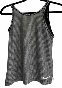 Nike Dri-Fit Girls Size L Black/White 2IN 1 Training Tank EUC - Picture 1 of 7