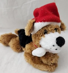 Peluche natalizio vintage Gund 2004 9" marrone nero cucciolo cane Chesterfield 88426 RARO - Foto 1 di 7