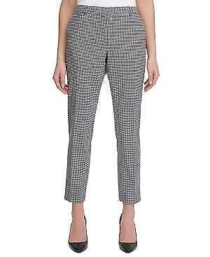 Tommy Hilfiger Womens Dress Pants Black Size 2x30 Gingham Ankle Stretch #608