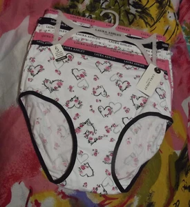 5 NEW LAURA ASHLEY LS9221 5PKLM SIGNATURE WAISTBANDS COTTON BRIEF PANTIES M - Picture 1 of 2
