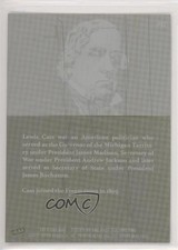2017 The Bar Pieces of Past Printing Plate Yellow Back 1/1 Lewis Cass #257 7ov