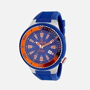 POSEIDON Unisex Wristwatch L, Analog, Silicone Band, UP00509 Blue