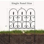  5 Panels 10ft(l) X24in(h) Decorative Garden Fence Animal 24in X 10ft Black