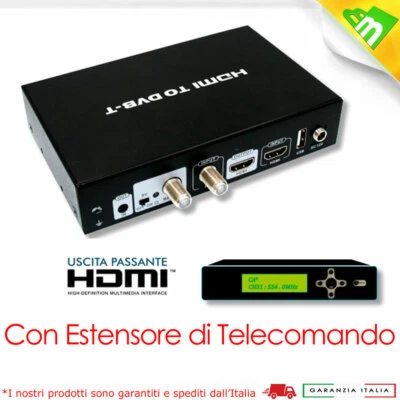 MODULATORE DIGITALE TERRESTRE SKY RF TV HDMI USCITA LOOP FULL HD 1080i/P - Immagine 1 di 4