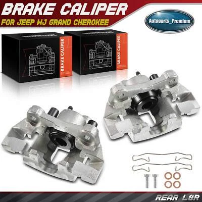 2x Par de pinzas de freno laterales traseras con soporte para Jeep Grand Cherokee 1999-2004 Foto 1 de 4