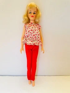 Vintage 1960s Homemade Top and Slacks Red Floral for Ideal Misty Tressy Clone - Picture 1 of 10