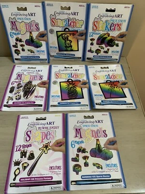 Kits de arte de grabado 8 pulgadas X 10 lote de 8 pegatinas imanes Suncatcher Foto 1 de 4