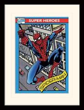 Marvel Comics - Spider-Man Sammelkarte - 30 x 40 cm gerahmter Montagedruck
