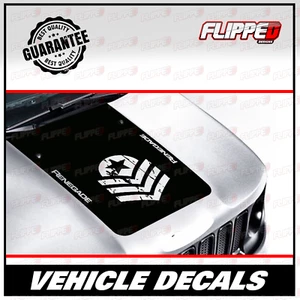 Trailhawk Hood Bonnet Front Vinyl Decal Sticker Graphic Wrap fits Jeep Renegade - Picture 1 of 2