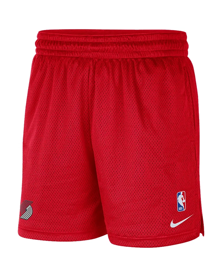 Nike Mid Thigh NBA Portland BLAZERS RED Mesh Practice Shorts DN8260 2XL