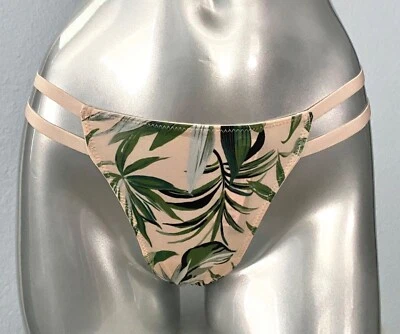 Victoria's Secret Panty Nwt Very Sexy Champagne Palm Leaves Strappy G V String - Image 1 of 3