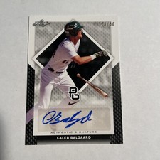 2016 Leaf Perfect Game National Showcase Black /50 Caleb Balgaard #BA-206 Auto