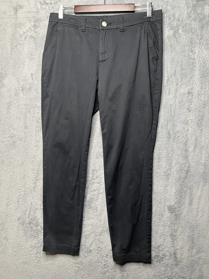 Maison Jules Womens Pant Size 8 Black Chino Skinny Slice Pockets Cotton Blend - Image 1 of 4