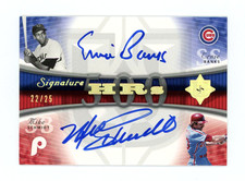 ERNIE BANKS/MIKE SCHMIDT 2005 UD Ultimate Signature 500 HRs Dual Auto 22/25 HOF