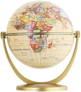 WORLD GLOBE EARTH Map Rotating Geography Ocean Classroom Learning Desktop