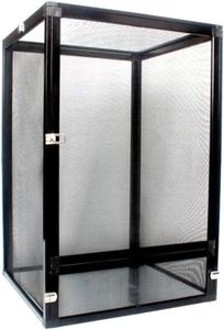Aluminum Screen Cage Reptile Feeding Terrarium for Lizard and Snake (Black, XS) - Picture 1 of 12