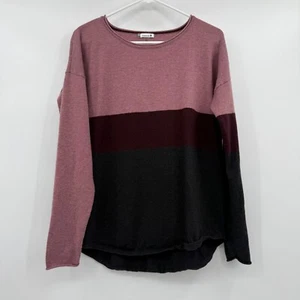 Smartwool Pullover Damen XL rot grau Colorblock Merinowollmischung Langarm - Bild 1 von 11
