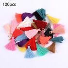 Small Tassel Tassels 100pcs Mixed Color Keychain Rings for Craft Projects
