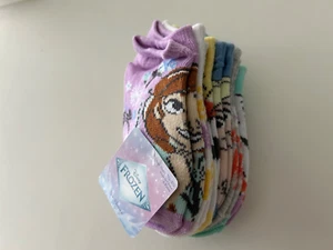 6 Pair Pack DISNEY FROZEN Kids Girls SOCKS $12, No-Show, Shoe size: 7 1/2-3 1/2 - Picture 1 of 7