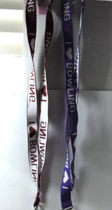 DM Merchandising I love Bowling Hals Schlüsselanhänger 2er Set weinrot und lila - Bild 1 von 3