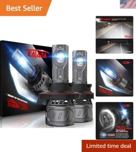 H13 Light Bulb. 9008 Bulb 400% Brightness Super Bright 70W 6500K White Mini S... - Picture 1 of 10