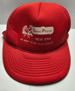 Smiths Propane New Era Red Mesh Trucker Hat By Gold Medal - Picture 1 of 9