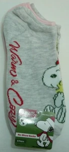 Peanuts Snoopy 6 Pairs Ankle Socks Women's No-Show Pack Woodstock Warm Cozy Snow - Picture 1 of 7