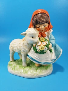 Figura de colección GOEBEL CHARLOT BYJ Farm Friends niña con oveja TMK6 - Imagen 1 de 13