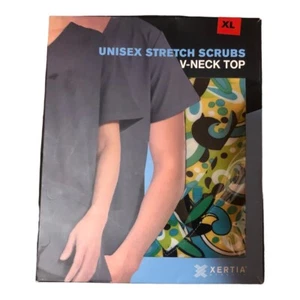 UNISEX Stretch Scrubs V-Neck top XL Multicolored - Picture 1 of 6